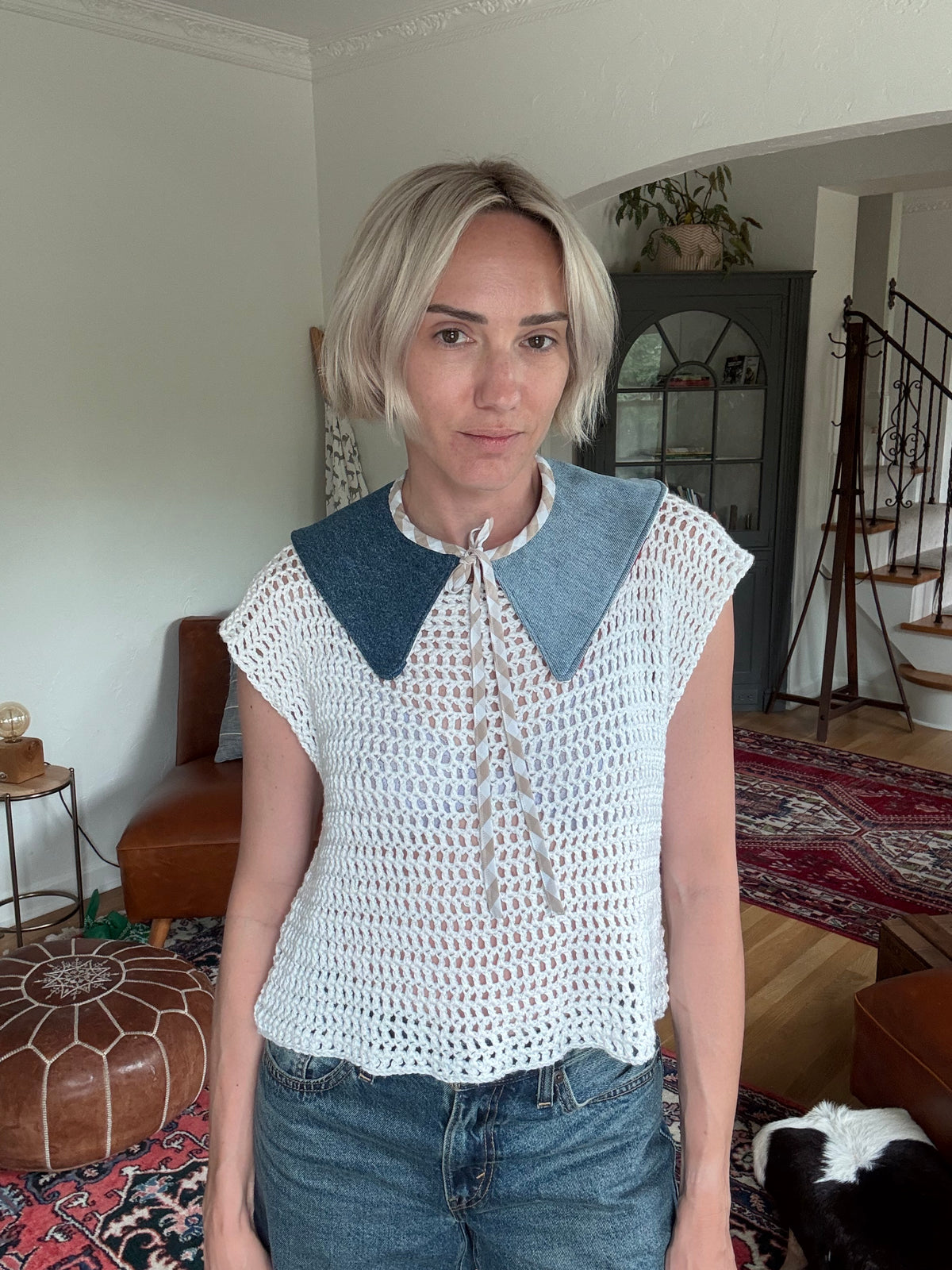 Reversible Fashion Collar - Quilt/Denim