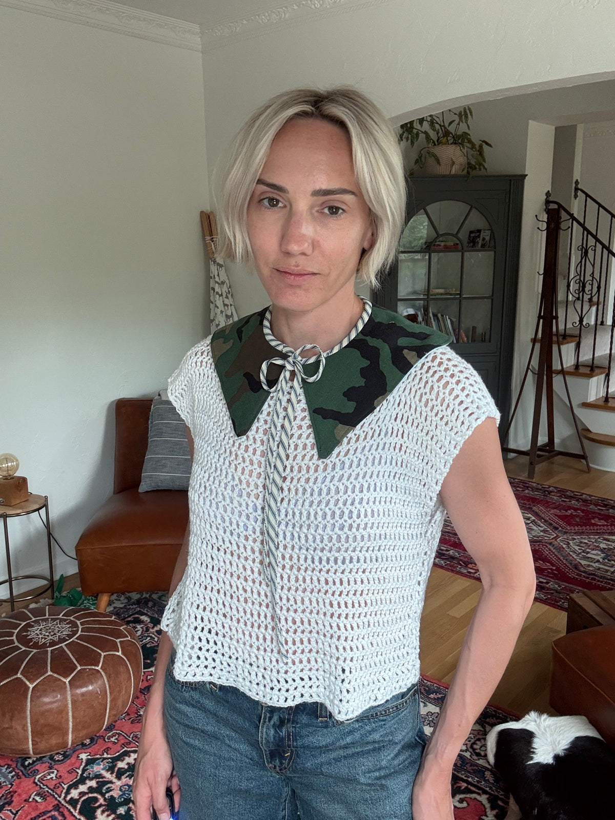 Reversible Fashion Collar - Quilt/Camo