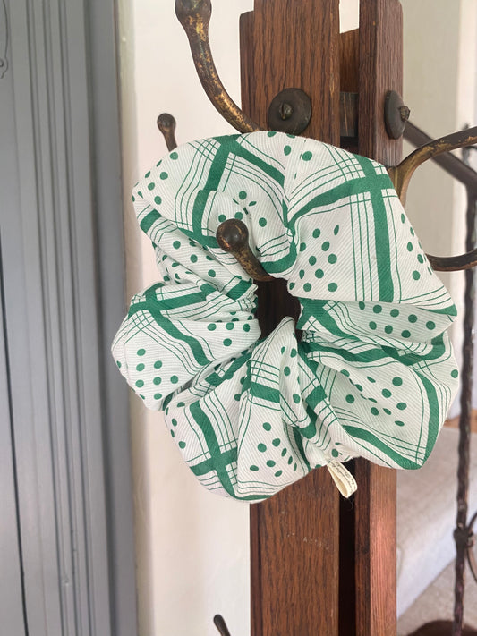 Vintage Fabric Scrunchie