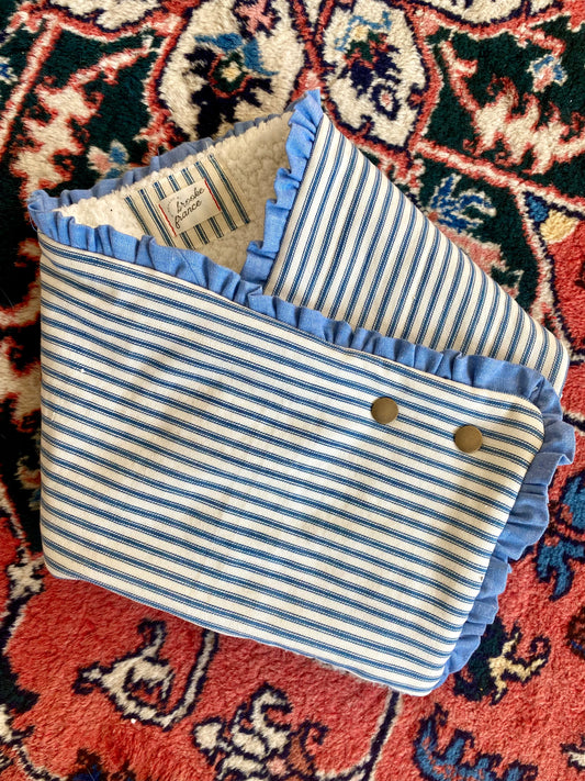 Stay Scarf: Ticking Stripe with Ruffle