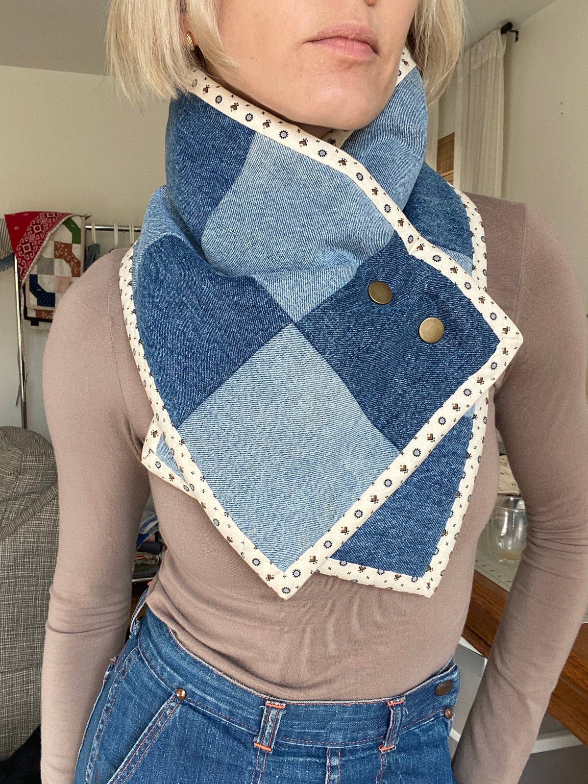 Stay Scarf: Denim Patchwork