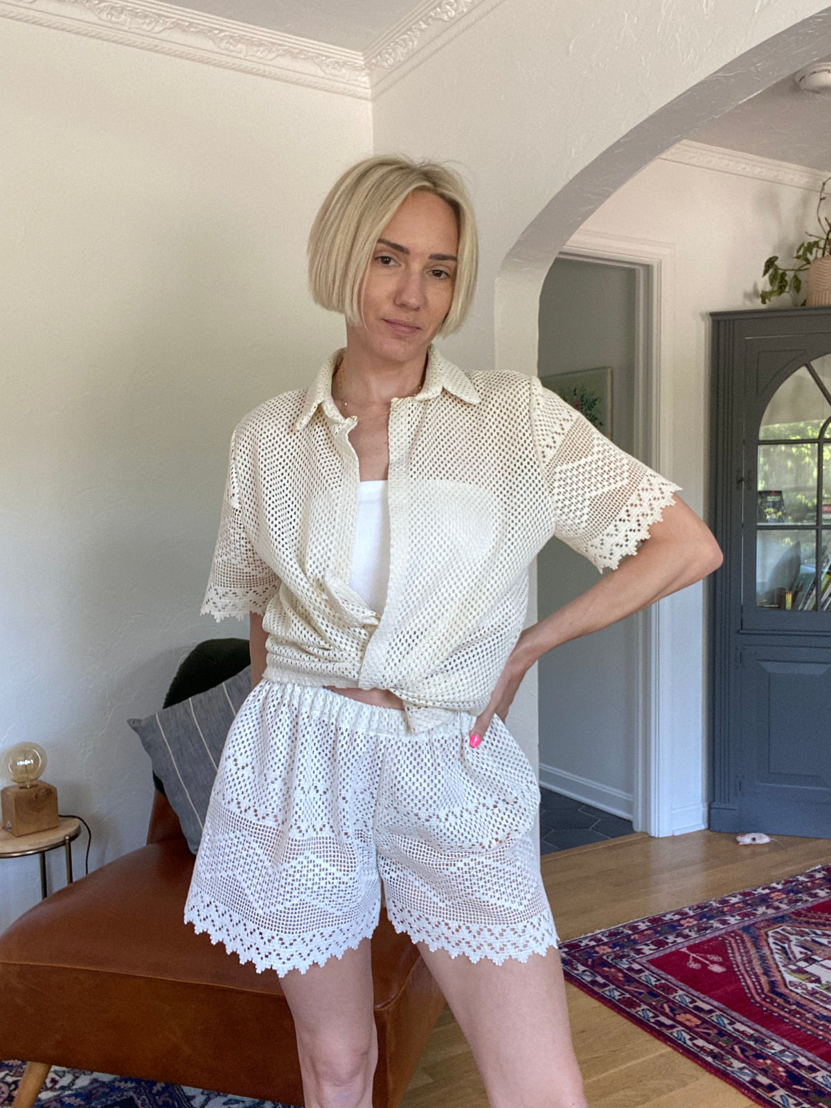 Handmade Vintage Crochet Shorts