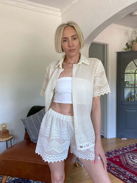 Handmade Vintage Crochet Shorts