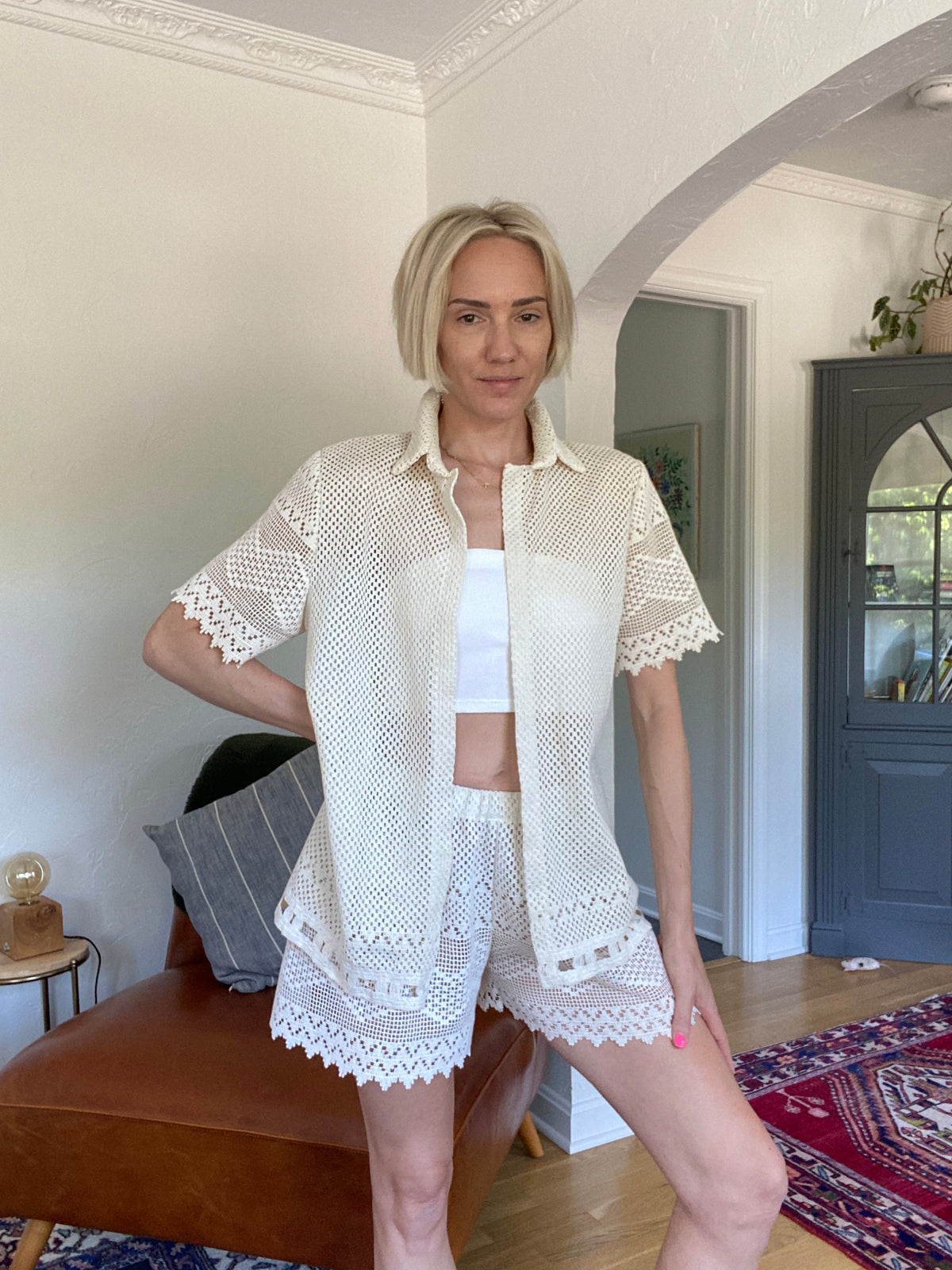 Handmade Vintage Crochet Shorts