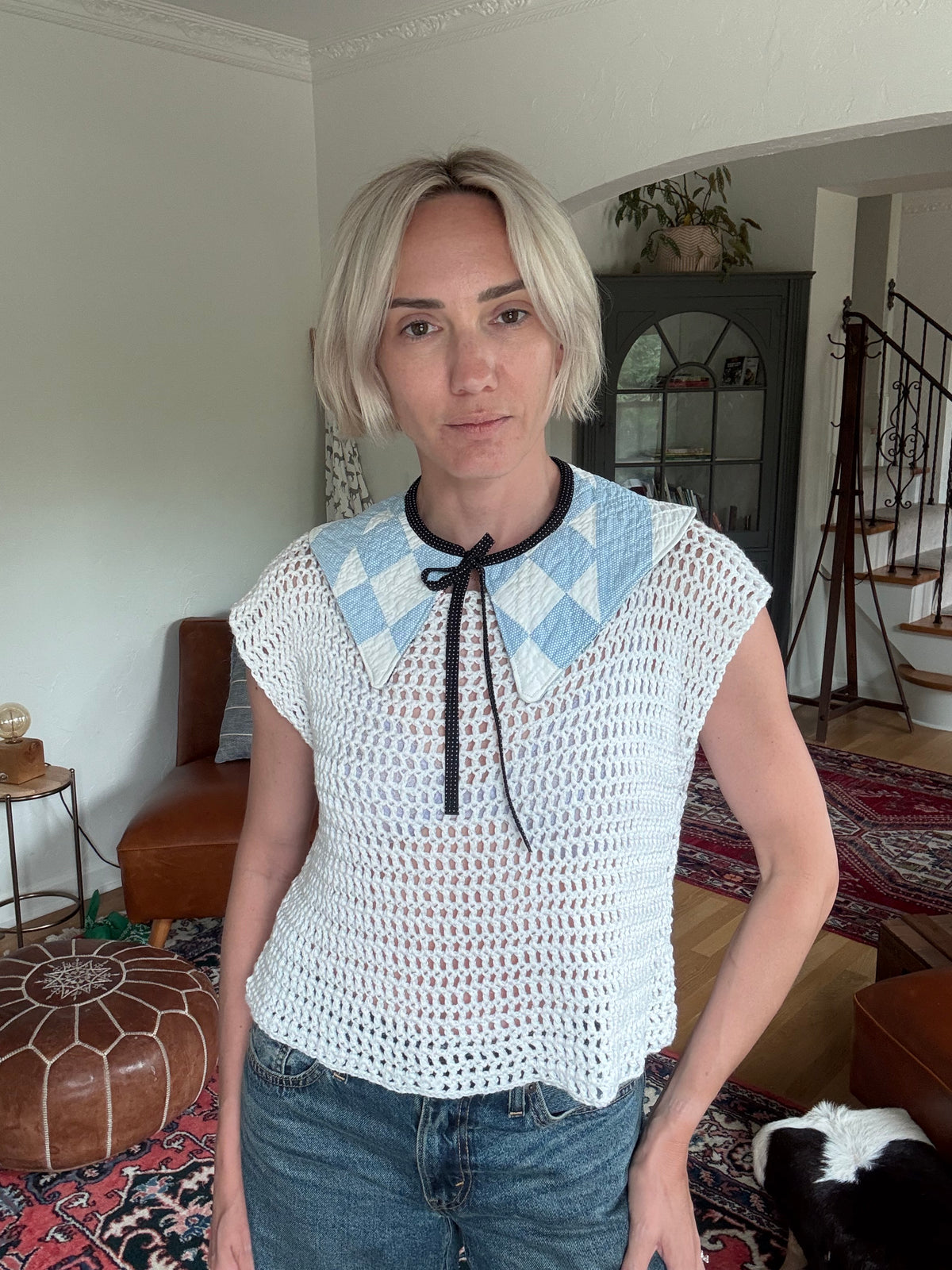 Reversible Fashion Collar - Quilt/Panda Print