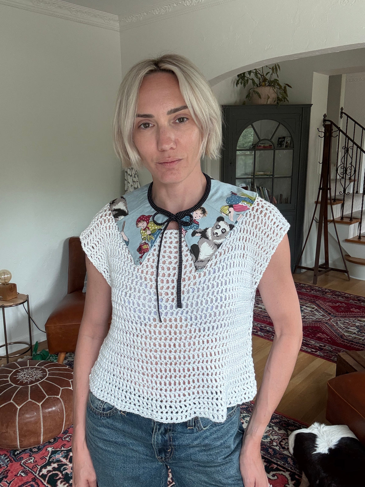 Reversible Fashion Collar - Quilt/Panda Print