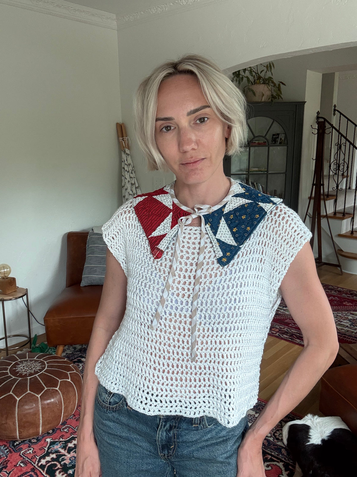 Reversible Fashion Collar - Quilt/Denim