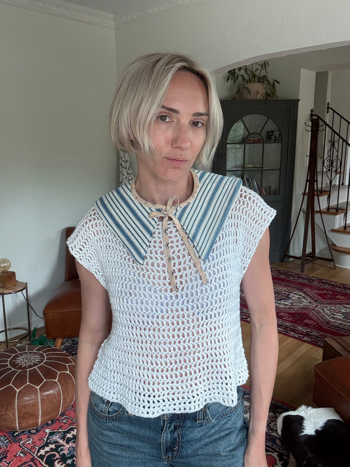 Reversible Fashion Collar - Stripe/Floral