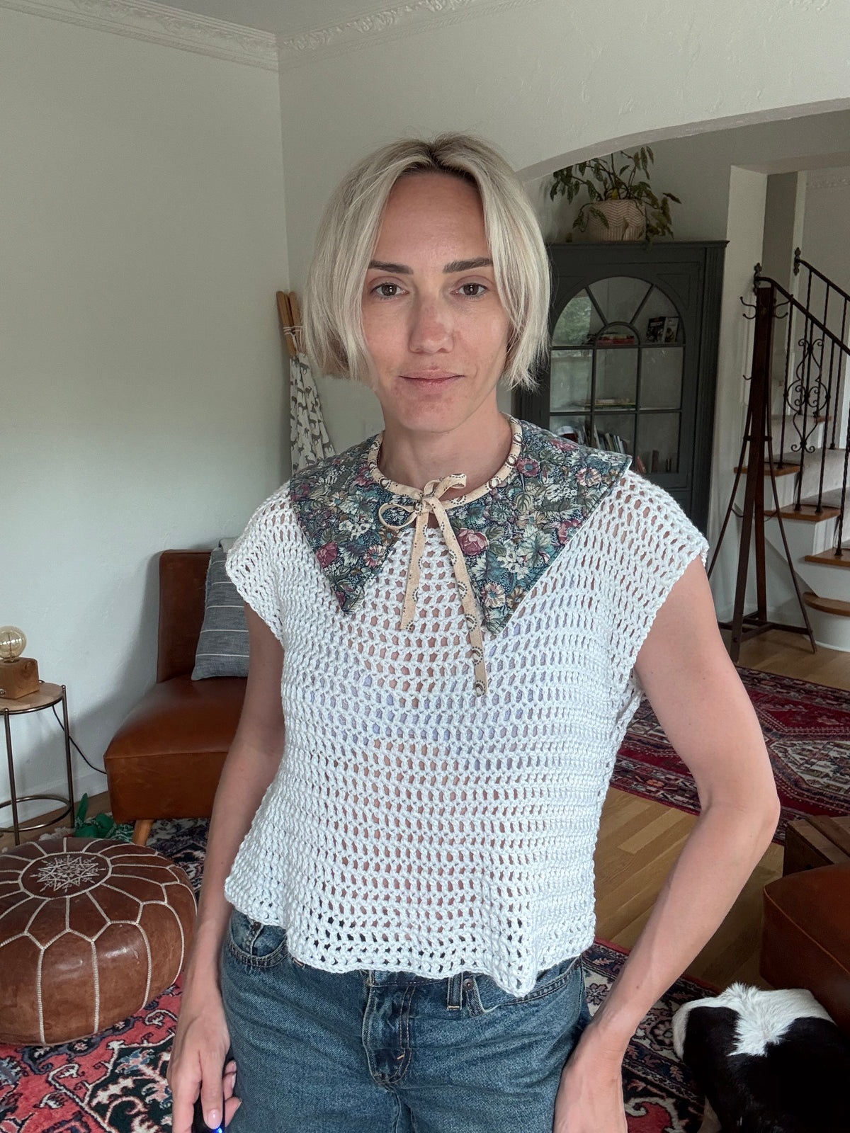 Reversible Fashion Collar - Stripe/Floral