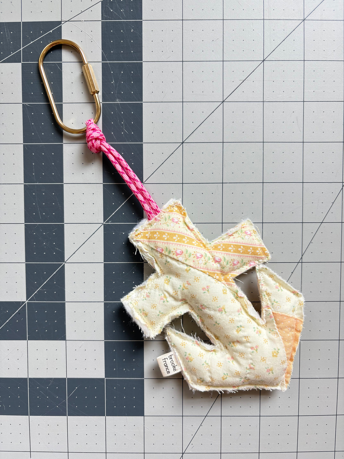 Anchor Bag Charm: Blocked Floral