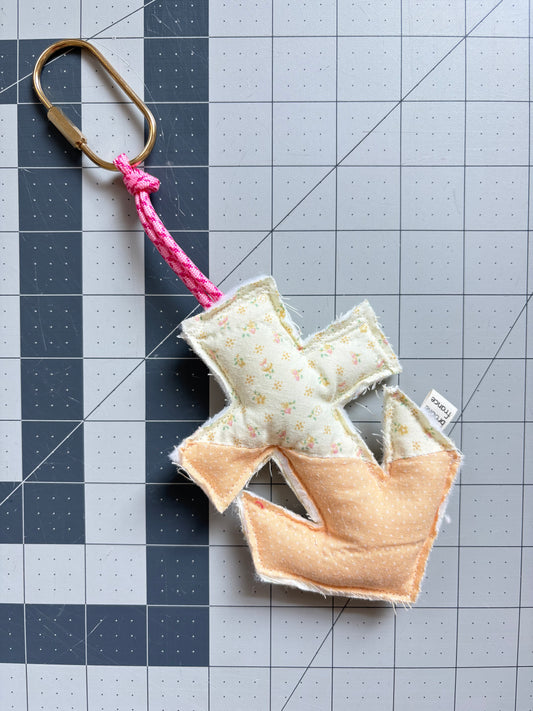 Anchor Bag Charm: Blocked Floral