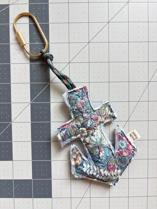 Anchor Bag Charm: Floral