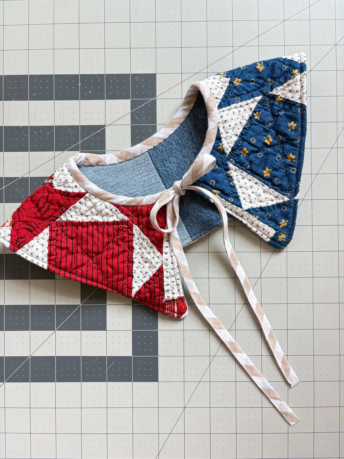 Reversible Fashion Collar - Quilt/Denim