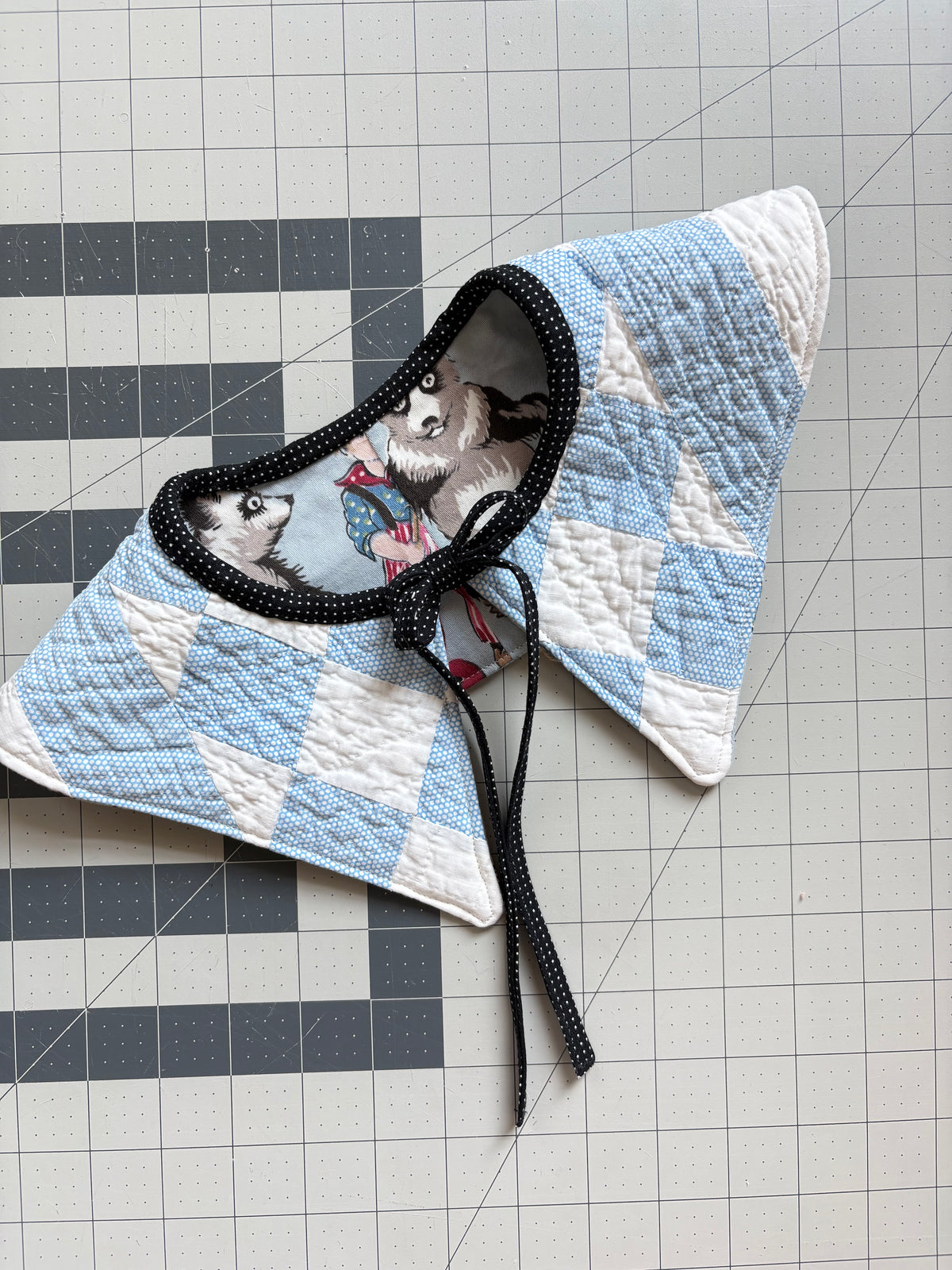 Reversible Fashion Collar - Quilt/Panda Print