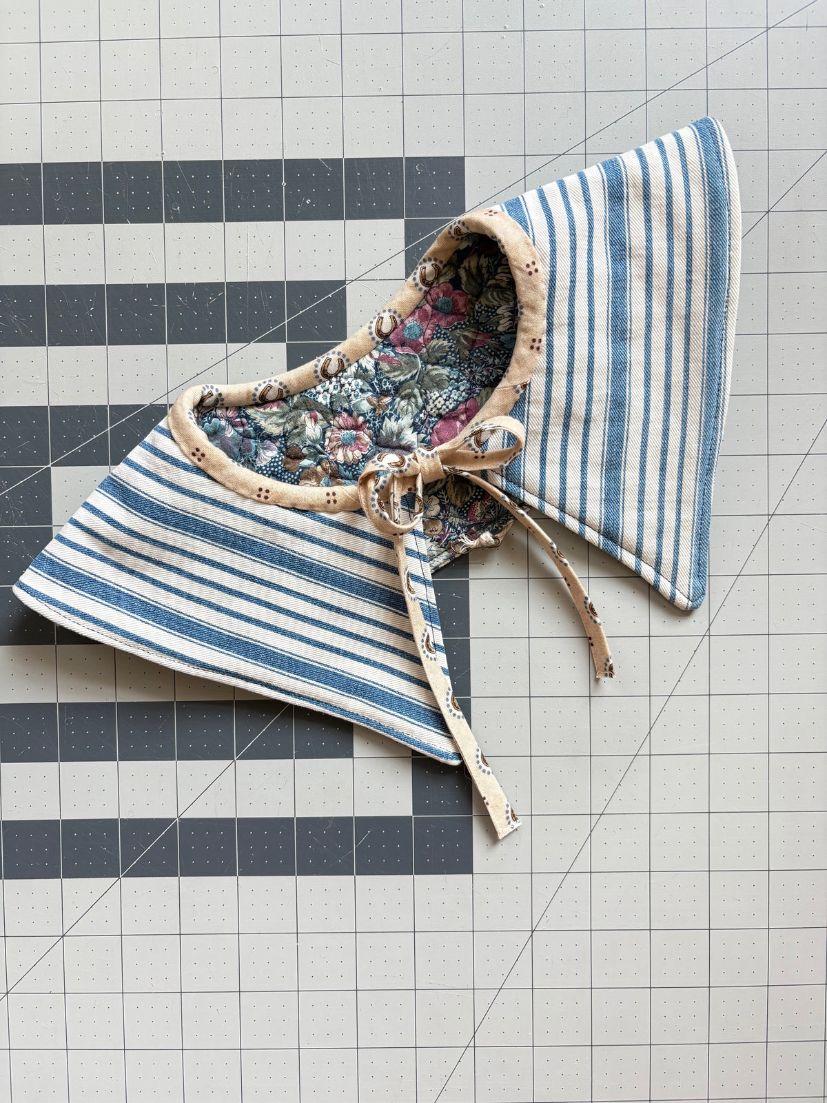 Reversible Fashion Collar - Stripe/Floral
