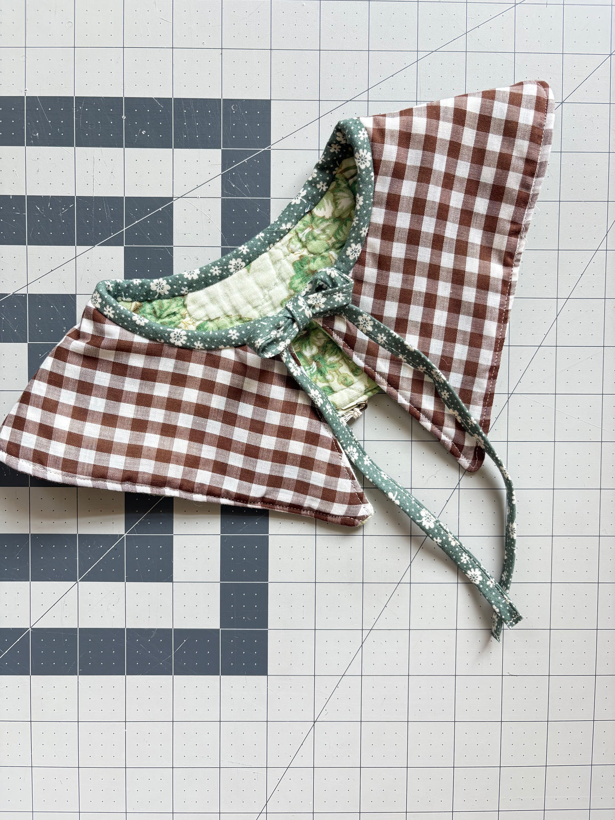 Reversible Fashion Collar - Gingham/Floral