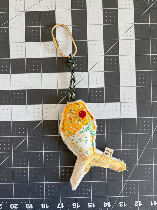 Fish Bag Charm: Mellow Yellow