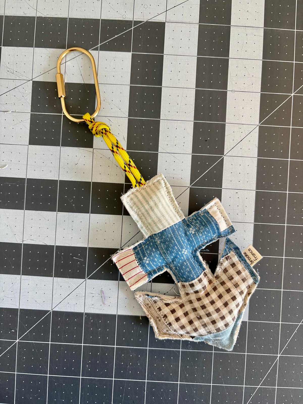 Anchor Bag Charm: Gingham