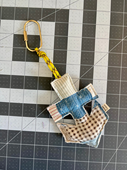 Anchor Bag Charm: Gingham