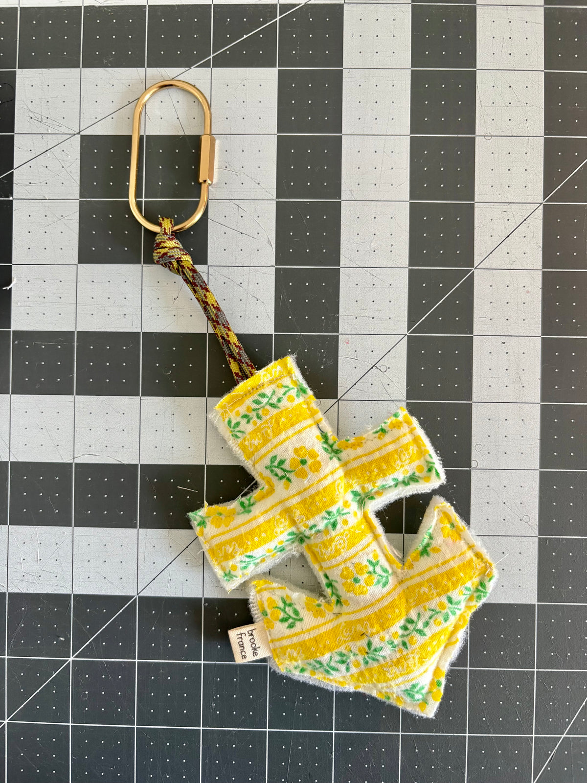Anchor Bag Charm: Floral