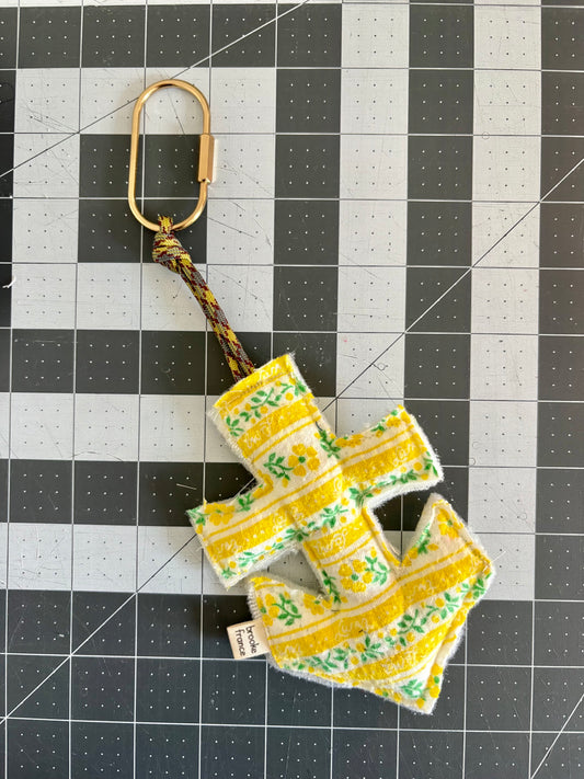 Anchor Bag Charm: Floral