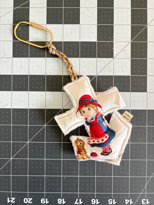 Anchor Bag Charm: Girl & Cat